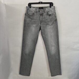 Lucky Brand Mens 34x34 (Fit 33x33) Heritage Slim Gray Distressed Mid-Rise Jeans